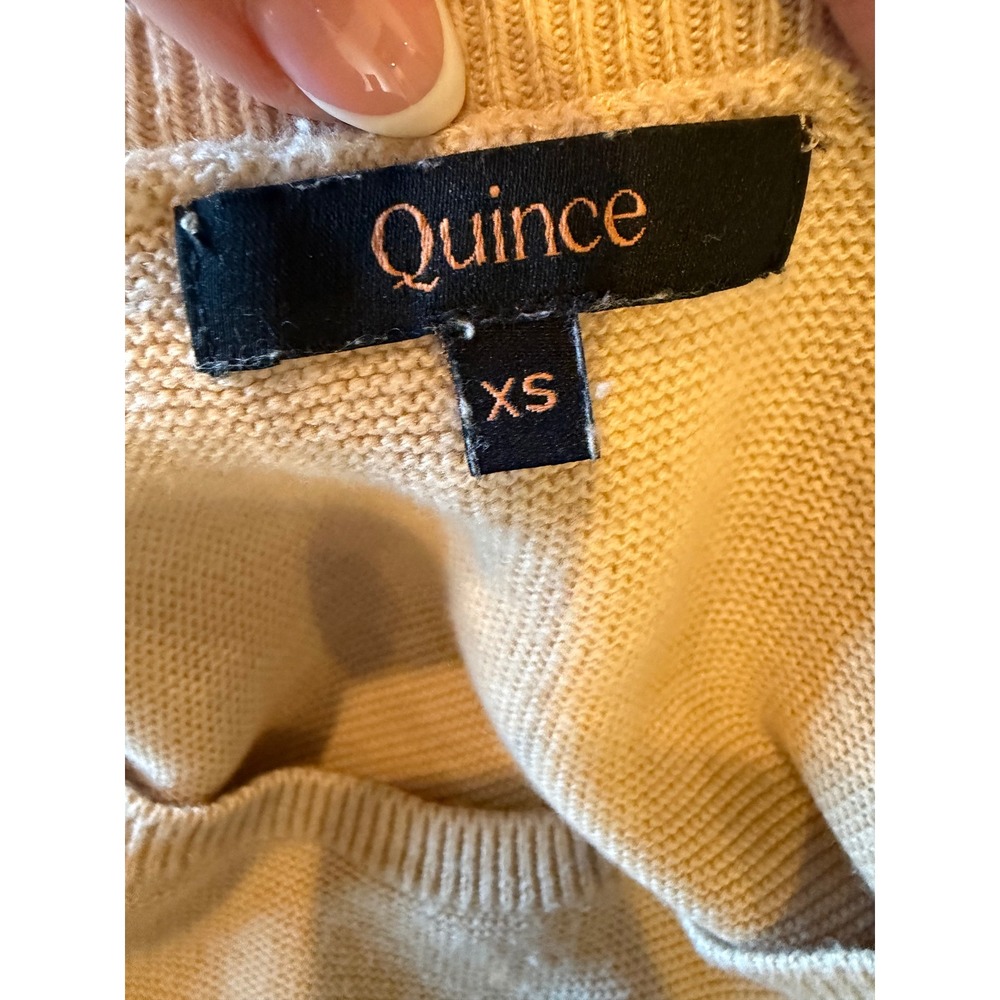 Quince Dolman Sweater Women XS Oatmeal Cotton Cashmere Knit Preppy Quite Luxury - Picture 8 of 10